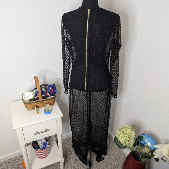 💘 House of cb crystal fishnet maxi sz small - Picture 6 of 9